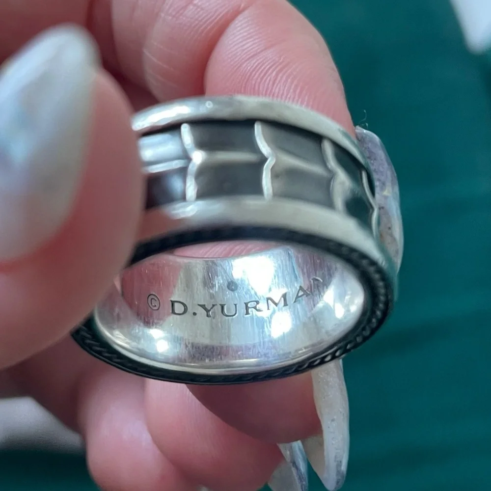 David Yurman Sterling Silver .925 11mm Men's Band D.Y. Armory Collection Ring 9 - Picture 6 of 12